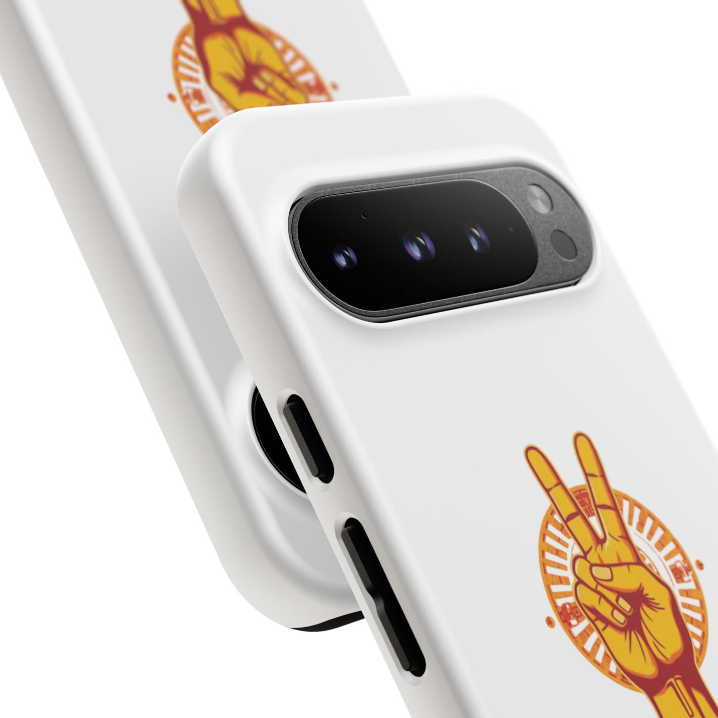 Victory Themed Stylish Phone Case - Tough Cases with Peace Sign Design, Customizable Phone Covers, Gift for Tojan Fans, Trendy Accessories