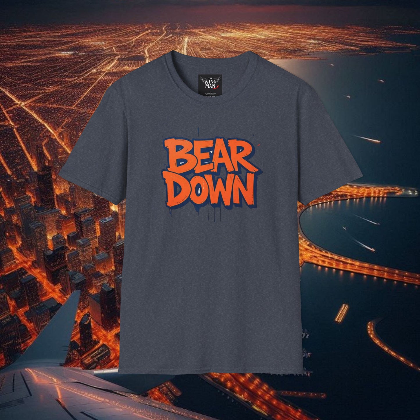Bear Down Unisex Graphic T-Shirt - Bear Down Design, Casual Wear, Streetwear, Gift for Football Fans, Trendy Everyday Tee