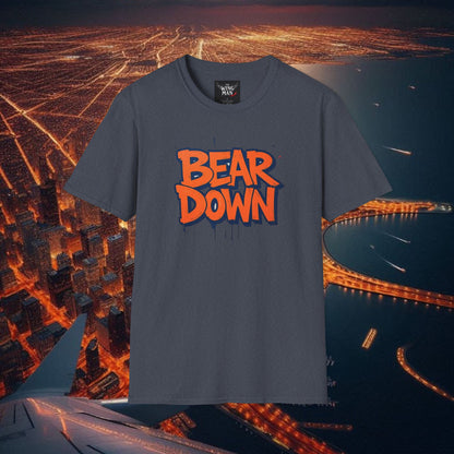 Bear Down Unisex Graphic T-Shirt - Bear Down Design, Casual Wear, Streetwear, Gift for Football Fans, Trendy Everyday Tee