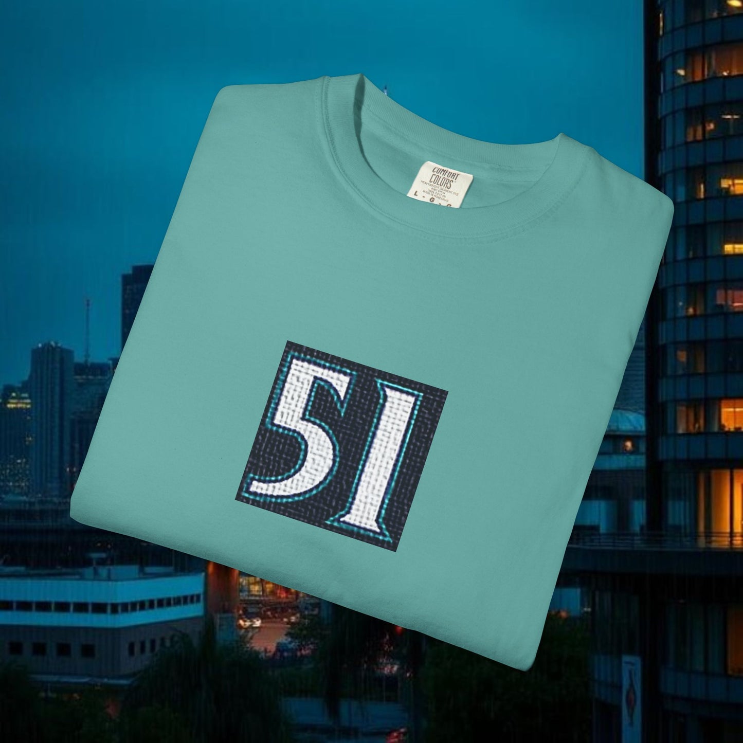 Legends #51 Retro Unisex Garment-Dyed T-shirt with Minimalist 51 Design, Casual Wear, Seattle Fans, Birthday, Everyday Comfort