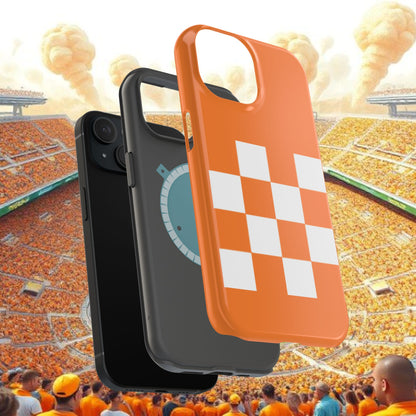 Vibrant Checkerboard Magnetic Tough Cases for Phones, Sports Fans' Accessory, Durable Protection, Tennessee Design, Custom Cases, Gift Ideas