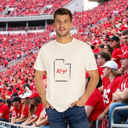 Ki-yi Unisex Garment-Dyed T-shirt, Artistic Tee, Casual Wear, Gift for Friends, Unique Fashion, Everyday Comfort