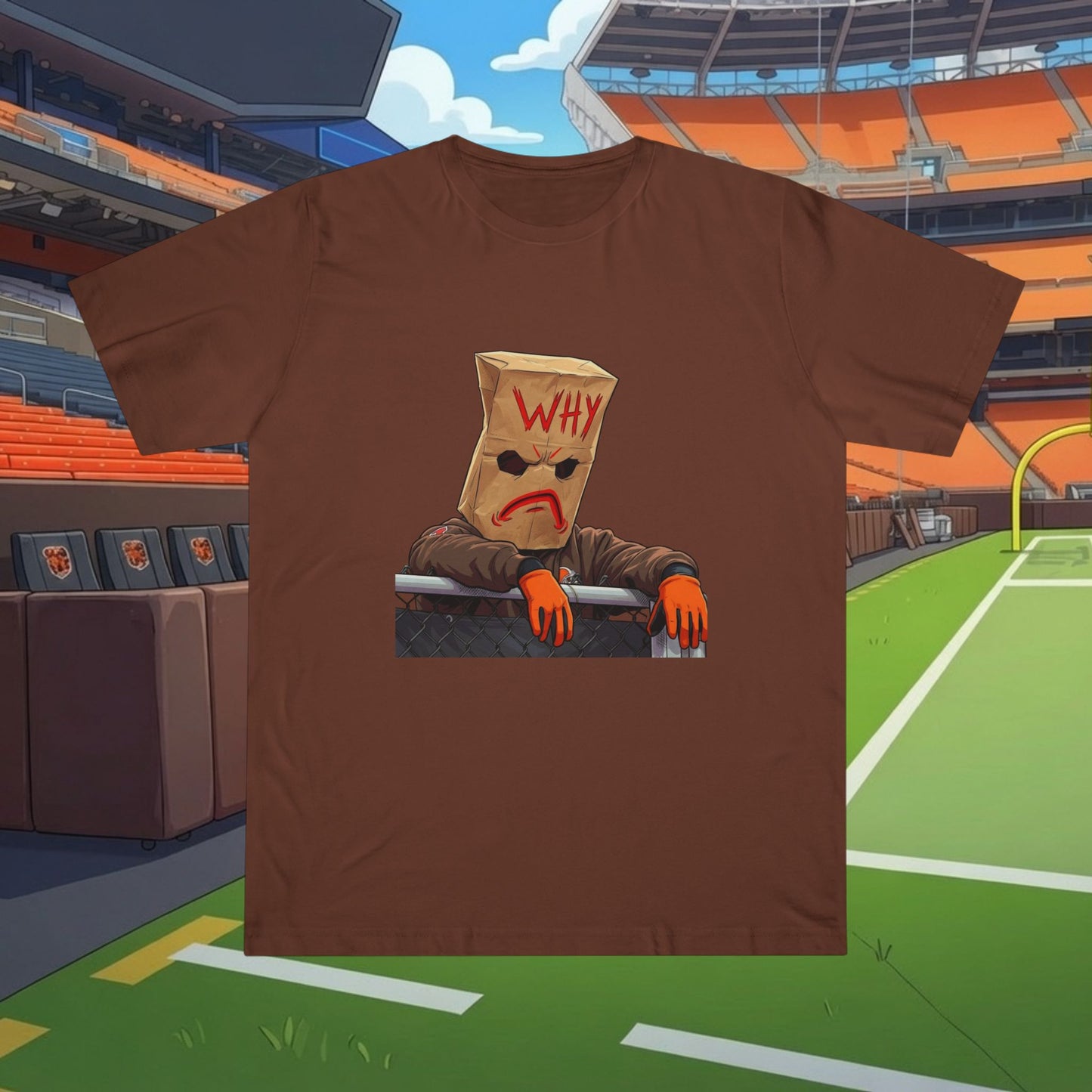 Why Bag Head T-Shirt — Funny Sad Paper Bag Face Tee