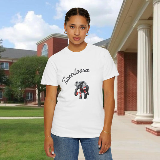 Tuscaloosa Elephant T-Shirt — University Pride Vintage Campus Tee, Soft-Style, Perfect T-Shirt for Gameday and the Tailgate