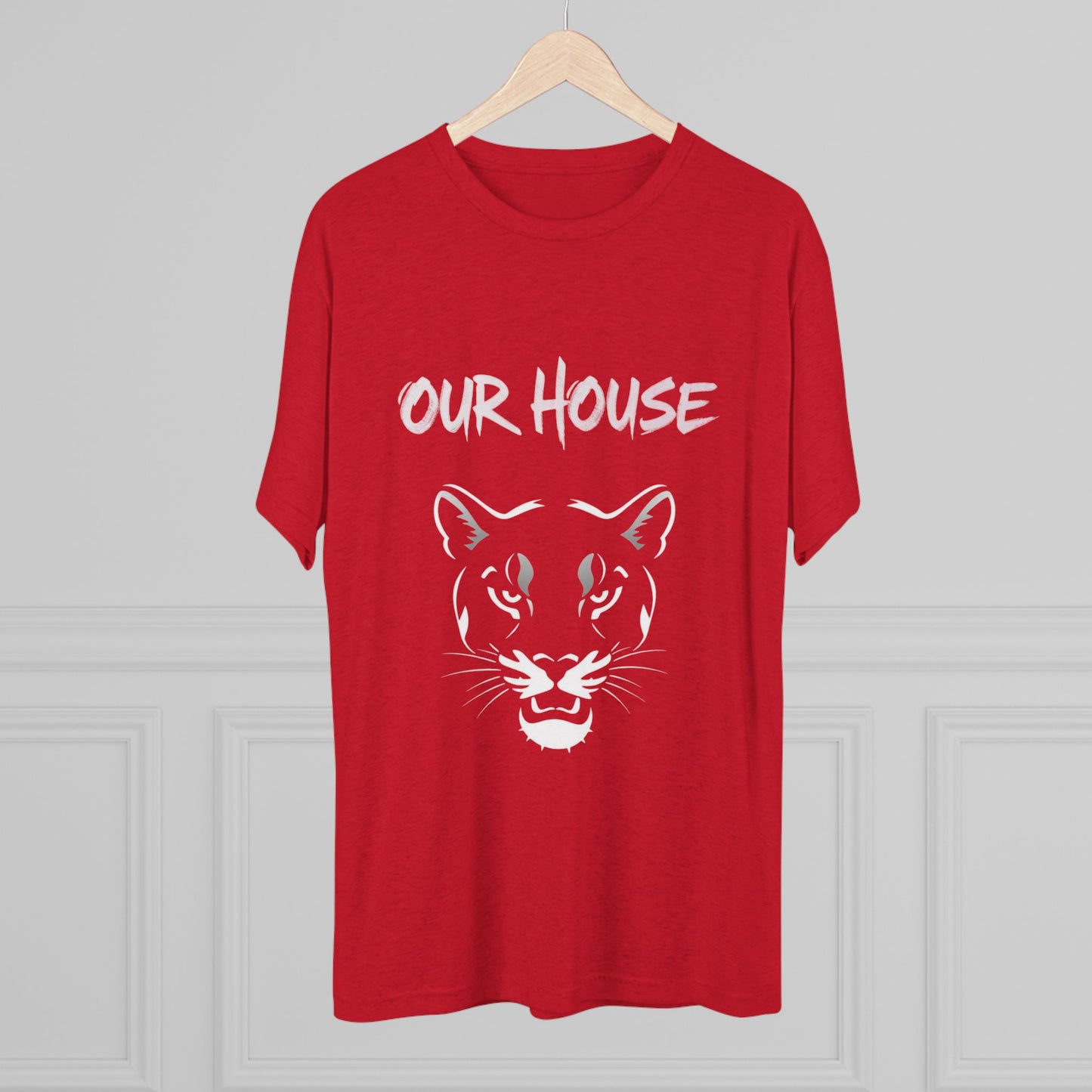 Our House Panther T-Shirt — Bold Cougar Face Graphic Tee