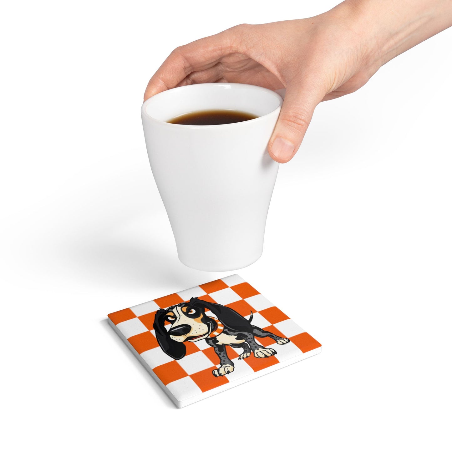 Ceramic Coaster Set | Cute Home Decor Gift for Sports Fans, Mancave Accessories