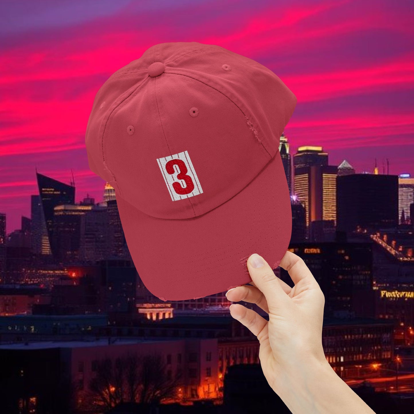 Baseball Stars #3 Distressed Baseball Cap, Vintage Style Hat, Casual Everyday Wear, Gift for Baseball Fans, Stylish Hat