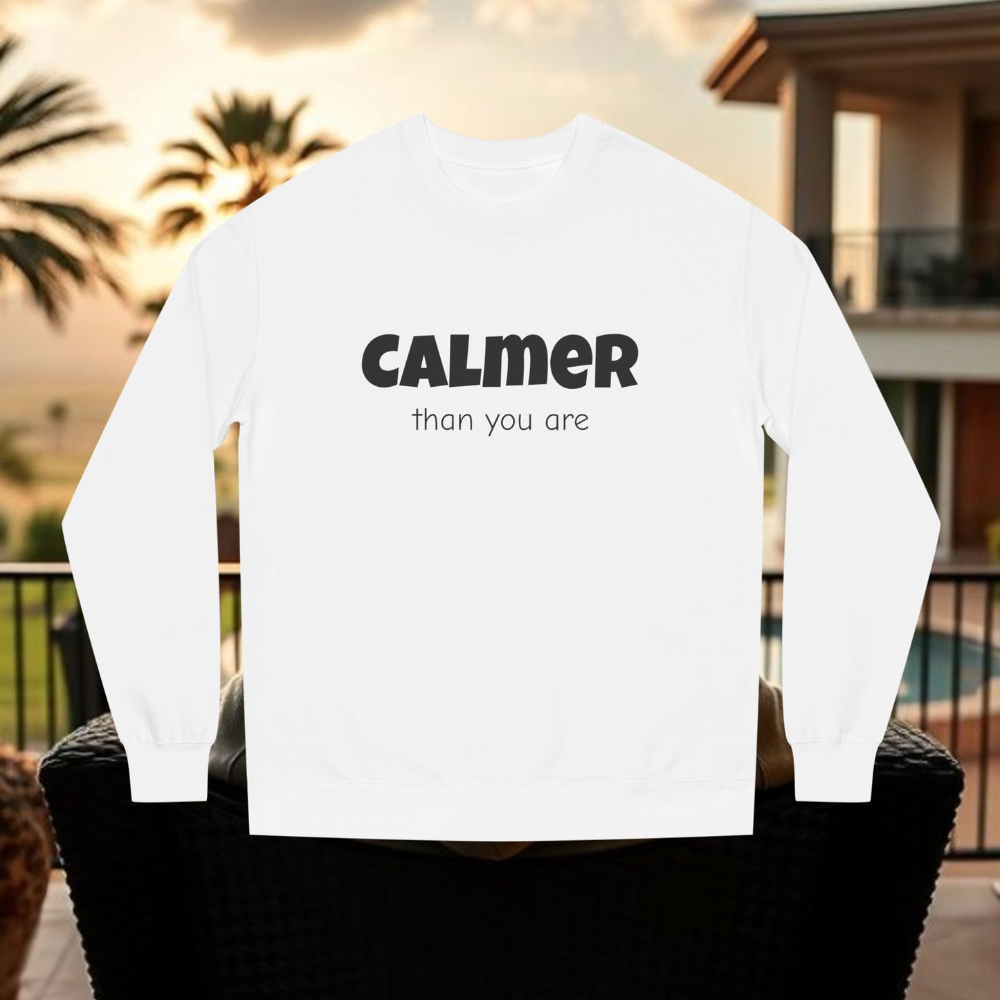 Calmer Than You Are Sweatshirt, Cozy Gift for Friends, Relaxed Style, Unisex Outerwear, Casual Layering