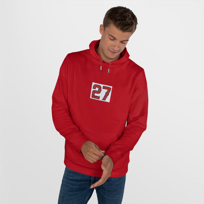Unisex Cozy Sweatshirt with #27 Design, Perfect for Sports Fans, Casual Wear, Gifts for Angels' Fans
