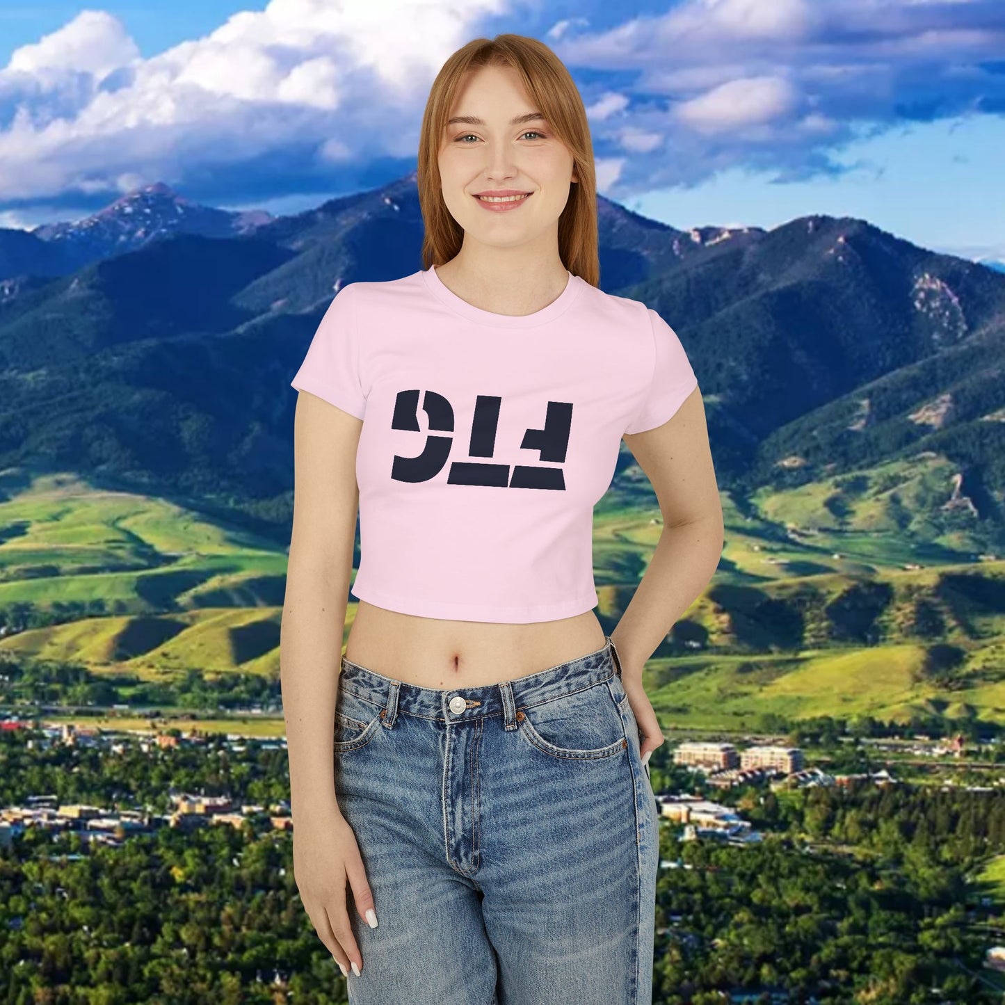 Upside Down FTG Stylish Women's Baby Tee - Trendy Crop Top, Casual Outfits, Birthday Gift, Bobcat Games, Everyday Essentials