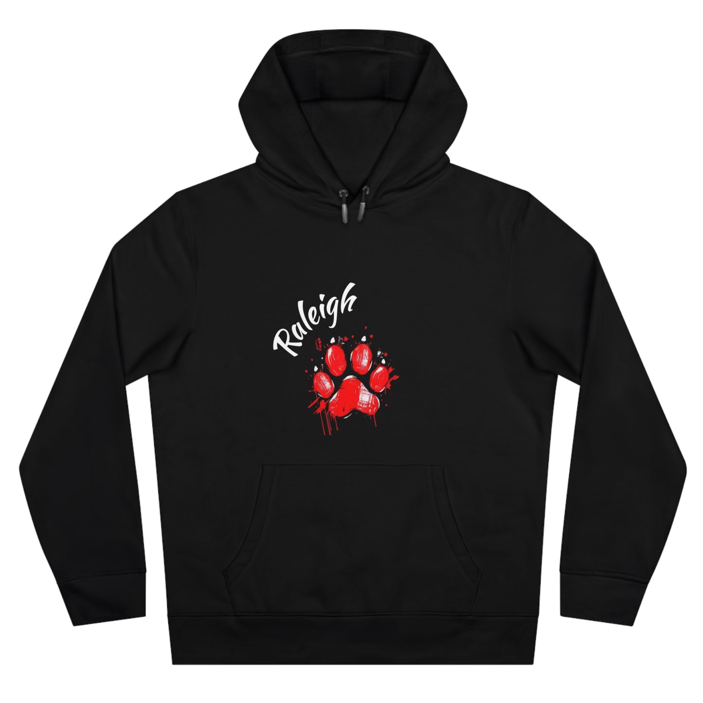 Wolf Print King Hooded Sweatshirt, Sports Fan Gift, Raleigh Hoodie, Birthday or Holiday Present, Soft Hoodie
