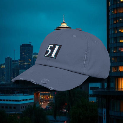 #51 Legends Distressed Cap with Vintage 51 Design | Casual Hat for Everyday Style, Trendy Accessories