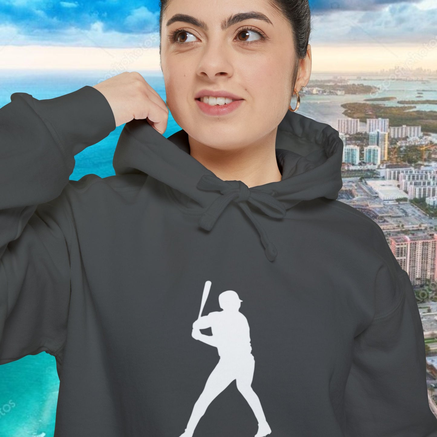 Teal Retro Garment-Dyed Hoodie with 10 Design, Stylish Hoodie, Casual Wear, Unique Gift, Trendy Apparel