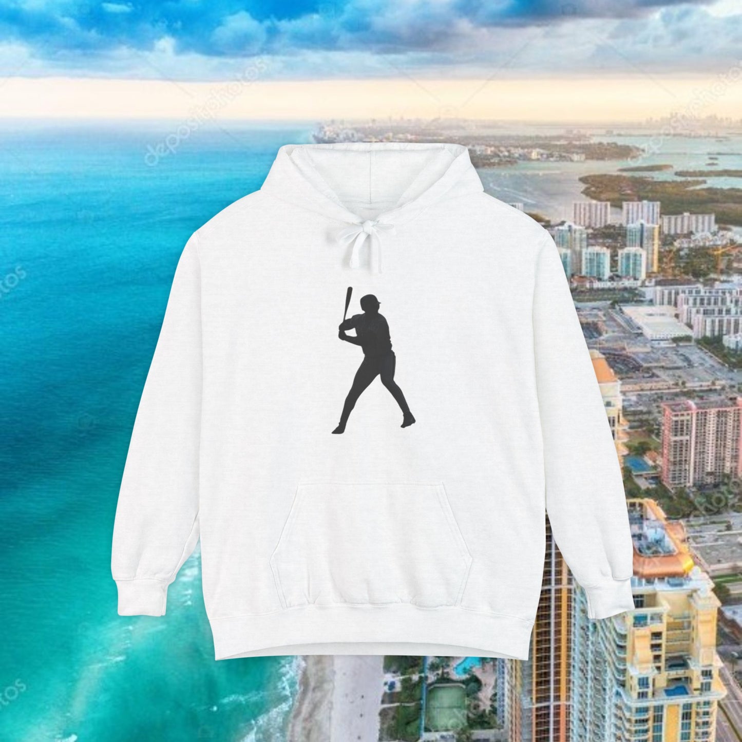 Teal Retro Garment-Dyed Hoodie with 10 Design, Stylish Hoodie, Casual Wear, Unique Gift, Trendy Apparel