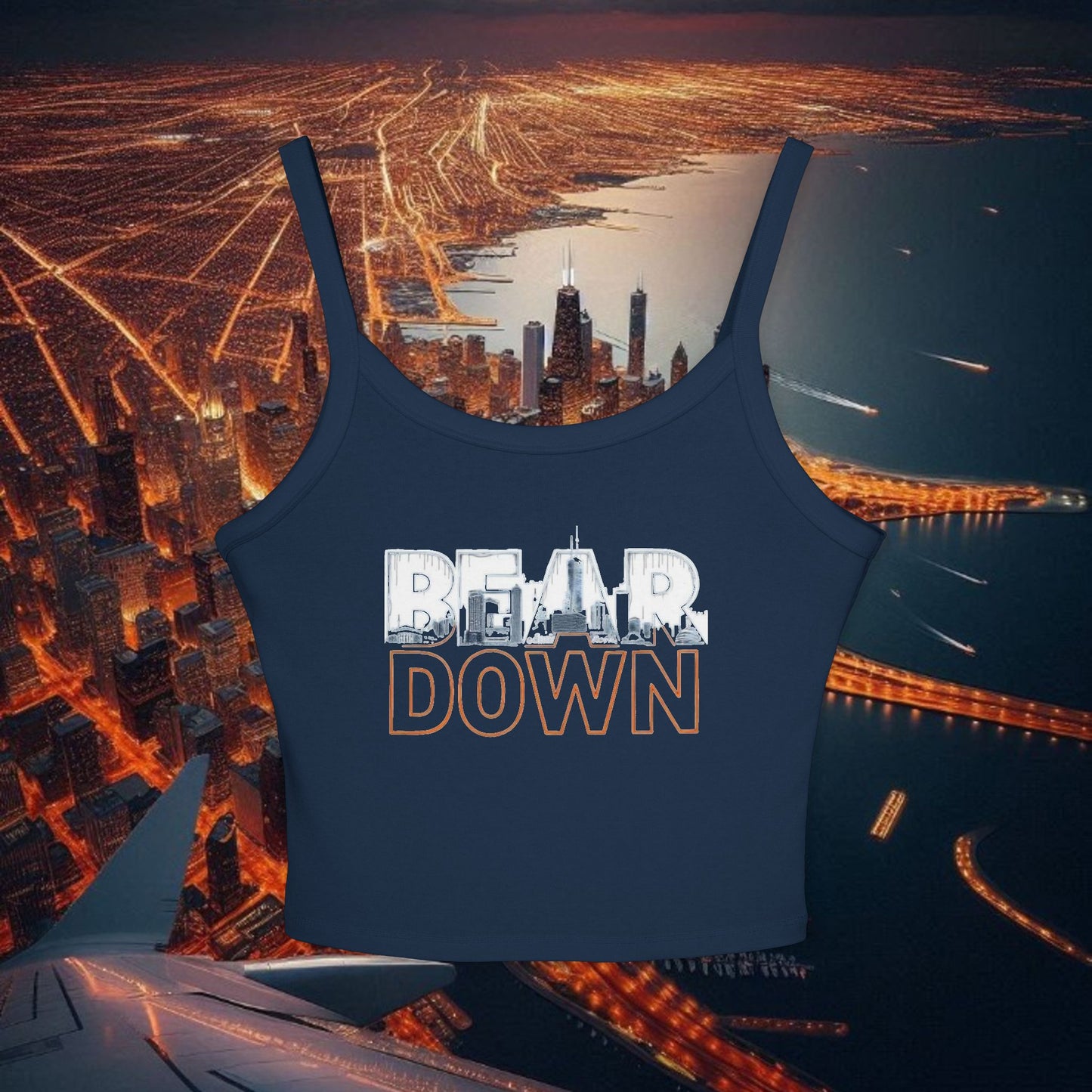 Bear Down Women's Spaghetti Strap Tank Top - Perfect for Game Day, Summer Outings, Casual Wear, Concerts, Festivals