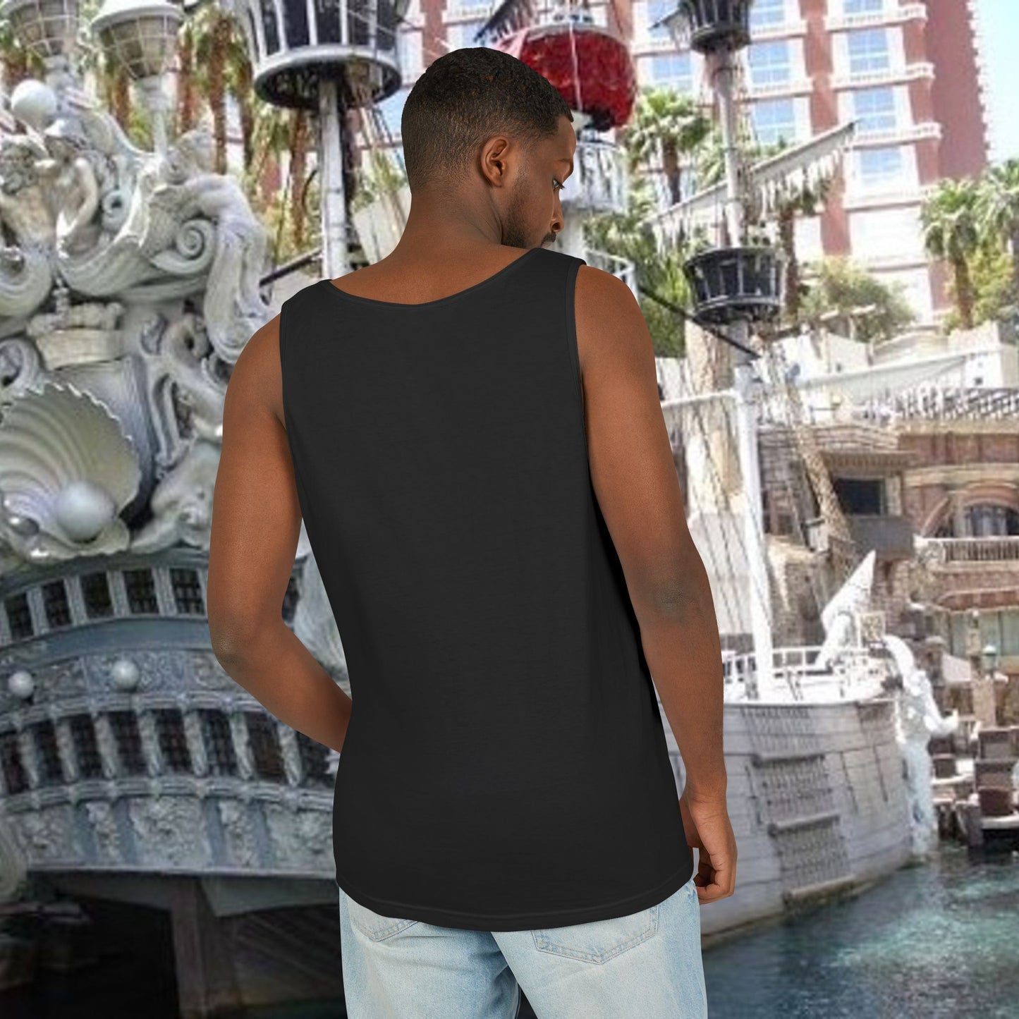 Always Bet on Black Tank Top, Unisex Tank, Casual Summer Top, Gift for Gamblers, Pirate-Themed Apparel, Party Wear, Beachwear