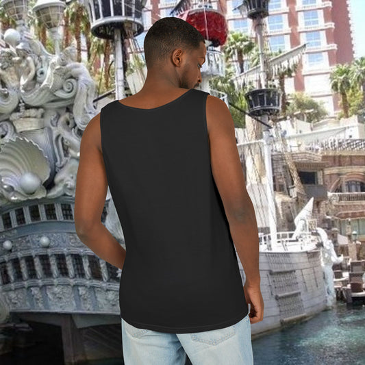 Always Bet on Black Tank Top, Unisex Tank, Casual Summer Top, Gift for Gamblers, Pirate-Themed Apparel, Party Wear, Beachwear
