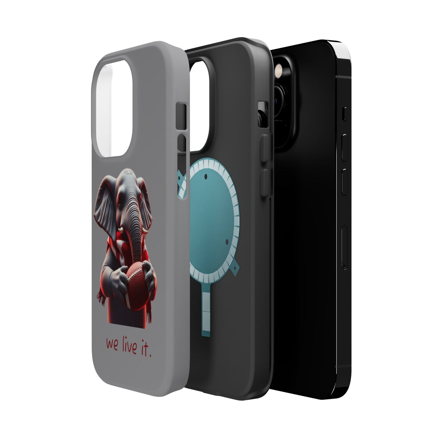 Elephant Football Case - Impact-Resistant Phone Cover, Unique Gift for Sports Lovers, Animal Case for Kids, Fun Accessories, Durable