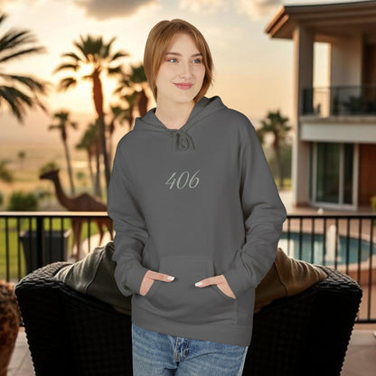 Montana Love Hoodie, MT Design, Cozy Stylish Unisex Fleece, 406 Front Back Print, Gift for Outdoorsy, Mountain Lover, Christmas, Birthday