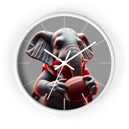 Playful Elephant Football Wall Clock, Unique Home Decor, Gift for Sports Lovers, Children's Room Decor, Fun Wall Art