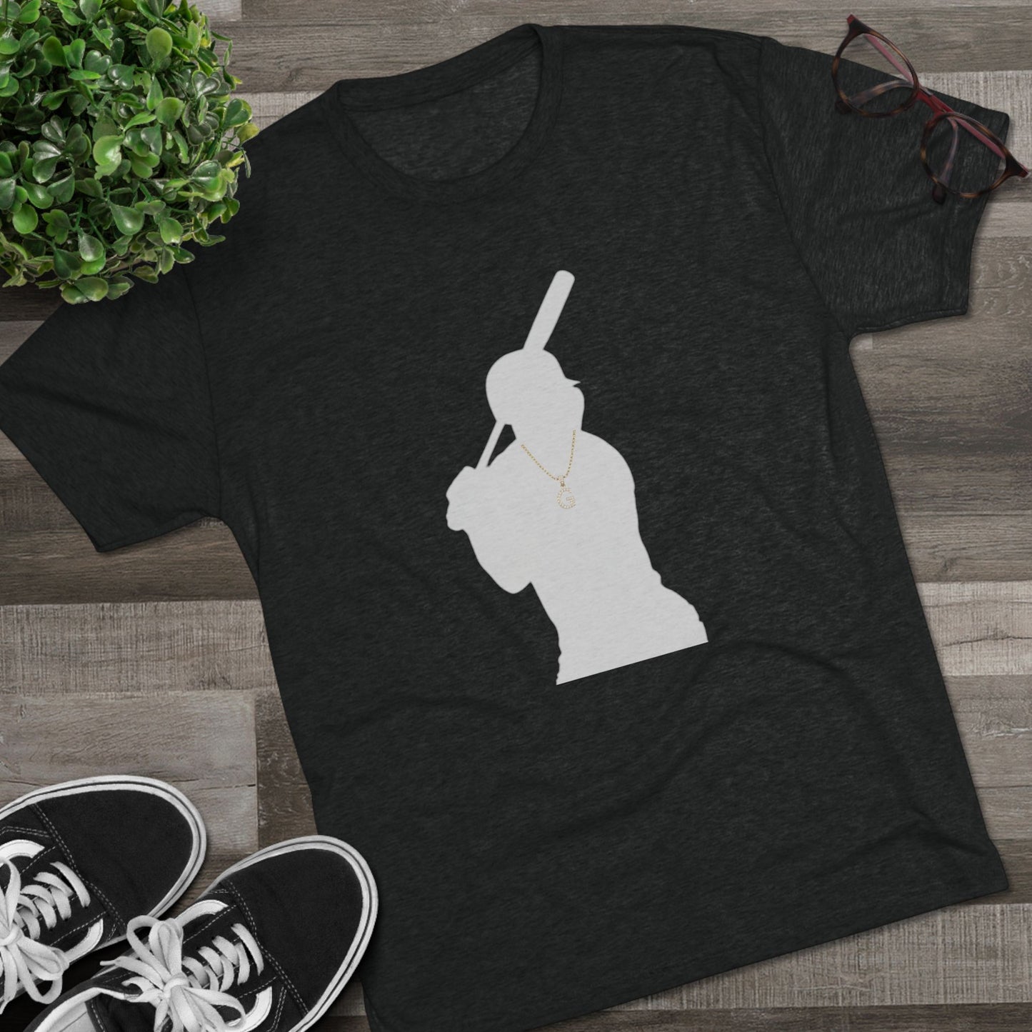 Baseball Silhouette Tee — New York 'G' Logo Short-Sleeve Shirt