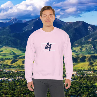 Montana 41 Crewneck Sweatshirt — State Outline Graphic