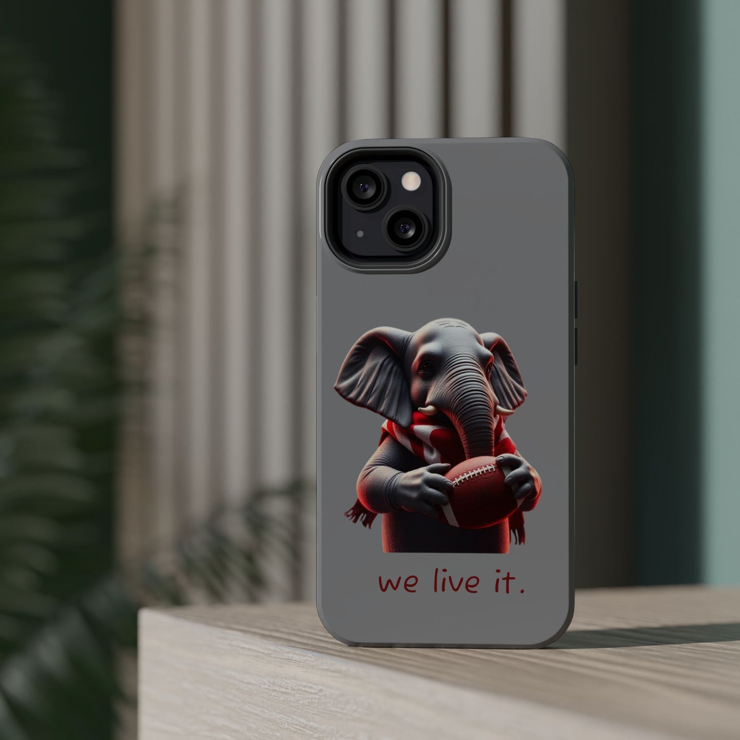 Elephant Football Case - Impact-Resistant Phone Cover, Unique Gift for Sports Lovers, Animal Case for Kids, Fun Accessories, Durable
