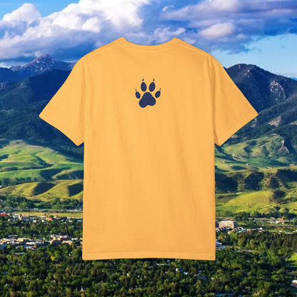 Stylish Unisex T-Shirt with Bold 41 Graphic and Paw Print, Perfect for Gameday and Tailgates.