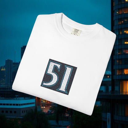 Legends #51 Retro Unisex Garment-Dyed T-shirt with Minimalist 51 Design, Casual Wear, Seattle Fans, Birthday, Everyday Comfort