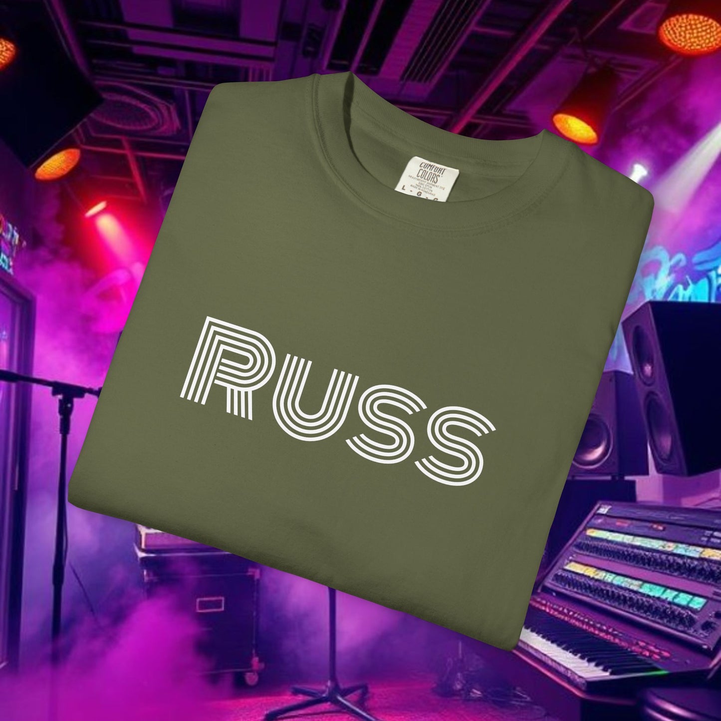 Russ Unisex T-Shirt with Retro Design, Hip-Hop Shirt, Casual Wear, Unique Style, Russ Apparel