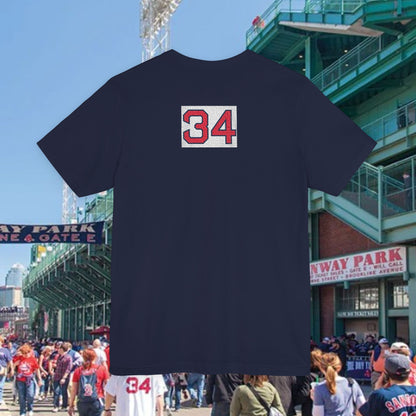 Baseball Stars Batter Silhouette T‑Shirt with Number 34 Back