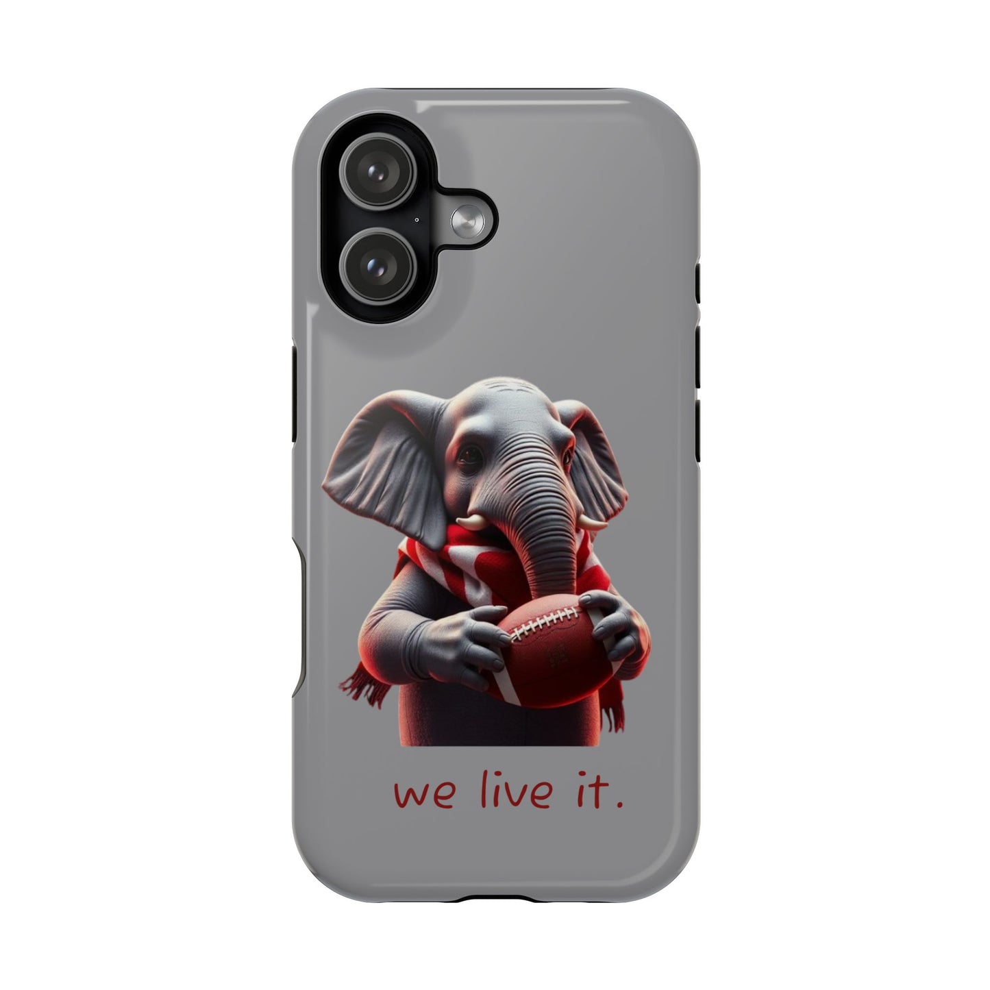 Elephant Football Case - Impact-Resistant Phone Cover, Unique Gift for Sports Lovers, Animal Case for Kids, Fun Accessories, Durable