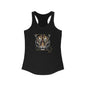 Tiger Graphic Women's Racerback Tank Top, Summer Workout Top, Casual Wear, Unique Graphic Tee