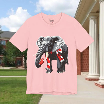Elephant Graphic Tee — Cute Elephant Wearing Scarf T-Shirt