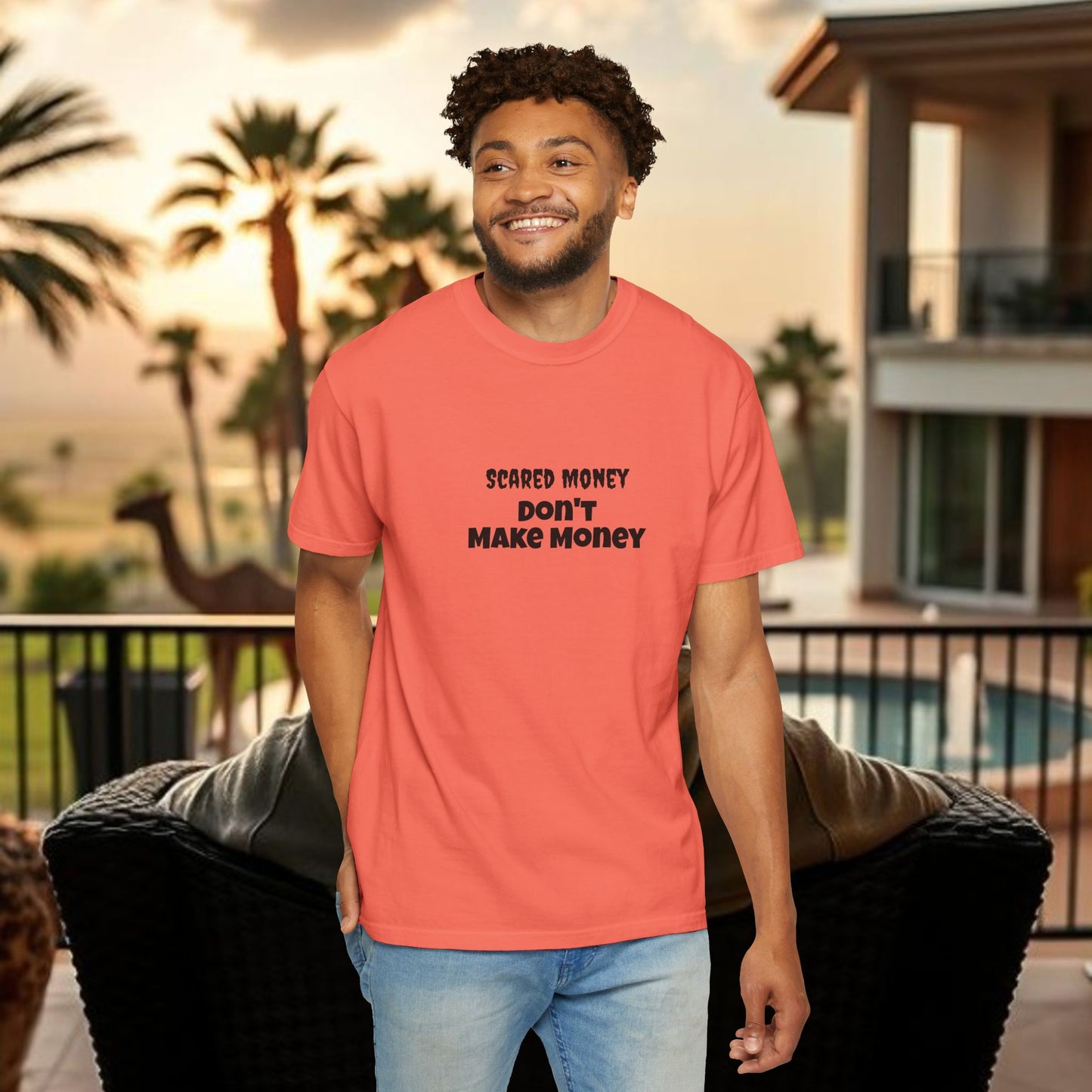 Wing Man Scared "Money Don't Make Money" - Casual Wear, Gifts for Entrepreneurs, Financial Freedom, Trendy Apparel, Affirmation Shirt