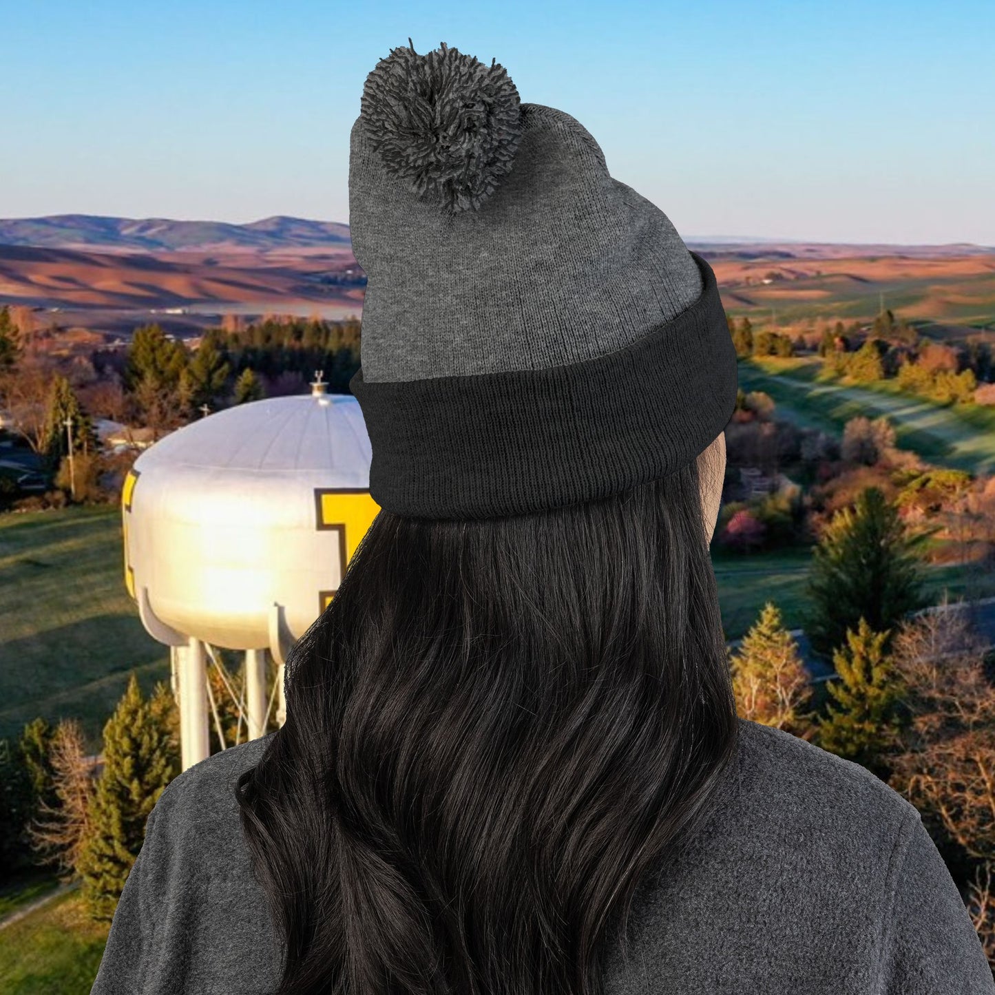 Idaho Pom-Pom Knit Cap (Embroidery), Winter Beanie Hat, Team Spirit Apparel, College Football Fan Gift, Accessories