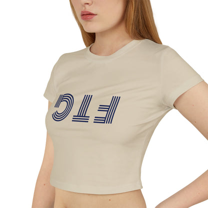 Upside Down FTG Stylish Women's Baby Tee - Trendy Crop Top, Casual Outfits, Birthday Gift, Bobcat Games, Everyday Essentials