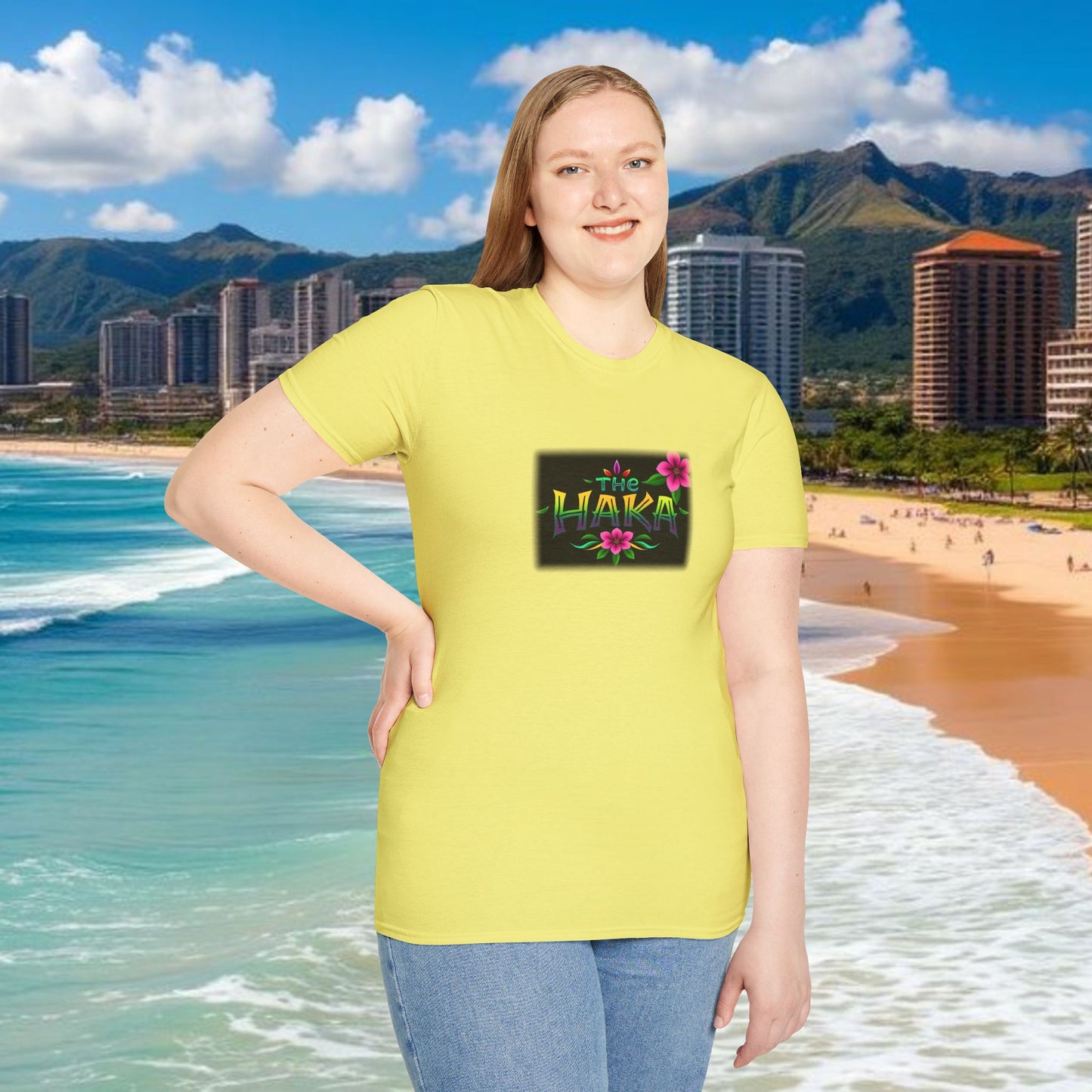 T-Shirt with HAKA Design, Tropical Vibe Tee, Perfect for Hawaii Fans, Unisex Graphic Tee, Summer Essentials, Gift for Friends