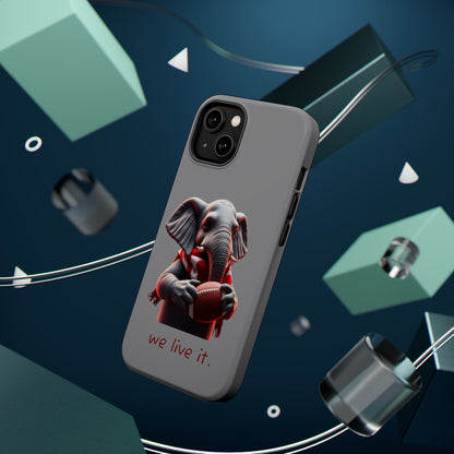 Elephant Football Case - Impact-Resistant Phone Cover, Unique Gift for Sports Lovers, Animal Case for Kids, Fun Accessories, Durable