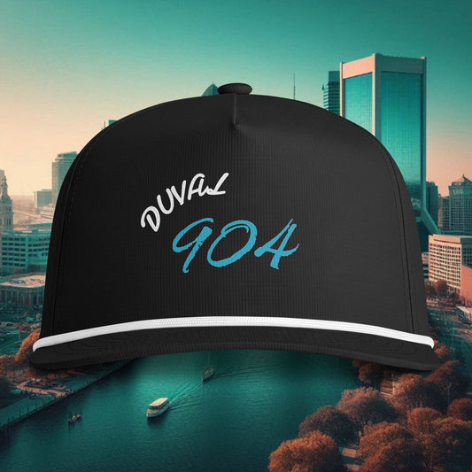 904 Sunwashed Rope Cap – Duval Embroidered Trucker Hat