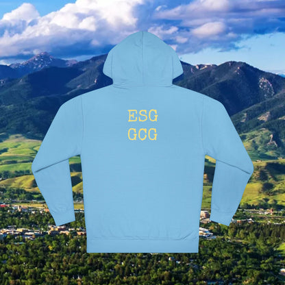 Montana Paw Hoodie — State Outline with Cat Paw Graphic (ESG GCG Back)
