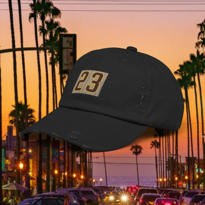 Baseball Stars Unisex Distressed Cap with Vintage 23 Design, Casual Hat for Men & Women, Perfect Gift for Padres Fans, Everyday Wear