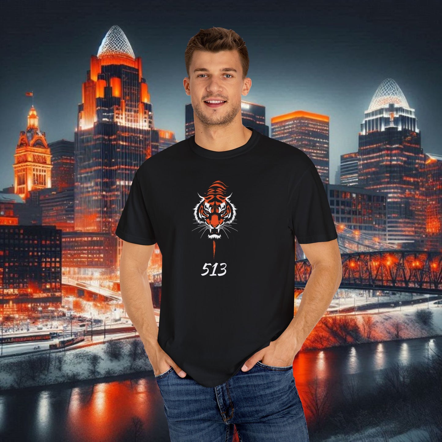 Cincinnati Area Code Graphic T-shirt, Unisex Tee, Streetwear Style, Casual Fashion, Gift for Football Fans