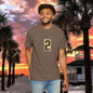 Number 2 Graphic T-Shirt — Bold Retro Patch Front & X Back Tee