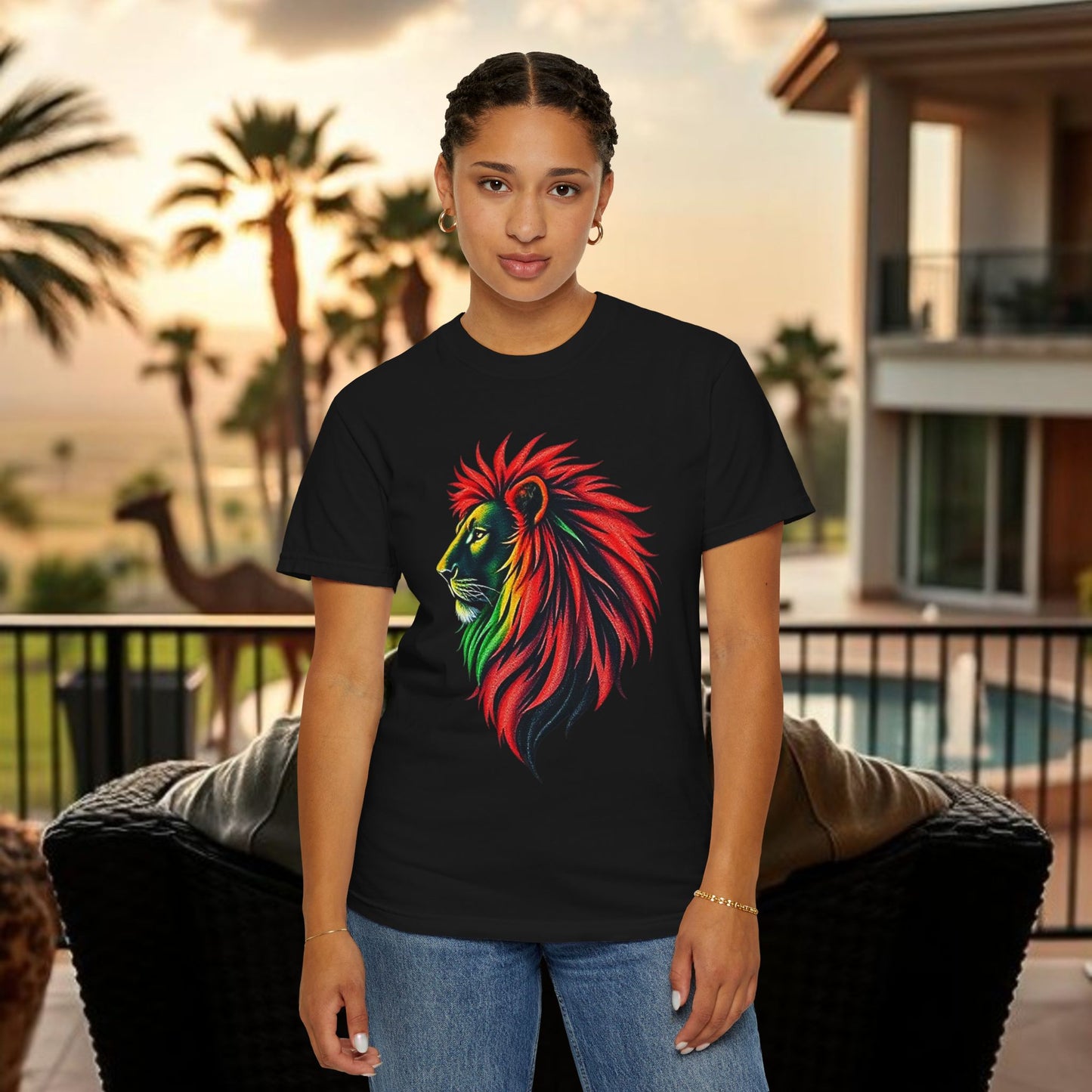 Vibrant Lion Graphic Unisex T-Shirt