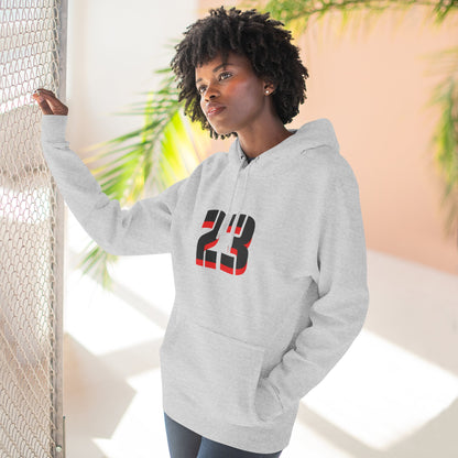 23 Fleece Hoodie, Stylish Sportswear for Game Day, Unisex Sweatshirt, Athletic Fashion, Cozy Hoodie, Perfect for Fans