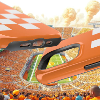 Vibrant Checkerboard Magnetic Tough Cases for Phones, Sports Fans' Accessory, Durable Protection, Tennessee Design, Custom Cases, Gift Ideas