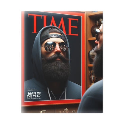 Man of the Year Canvas Art Print, Gift for Him, Cool Wall Decor, Unique Art Piece for Friends, Men's Room Decor, Birthday Gift Idea