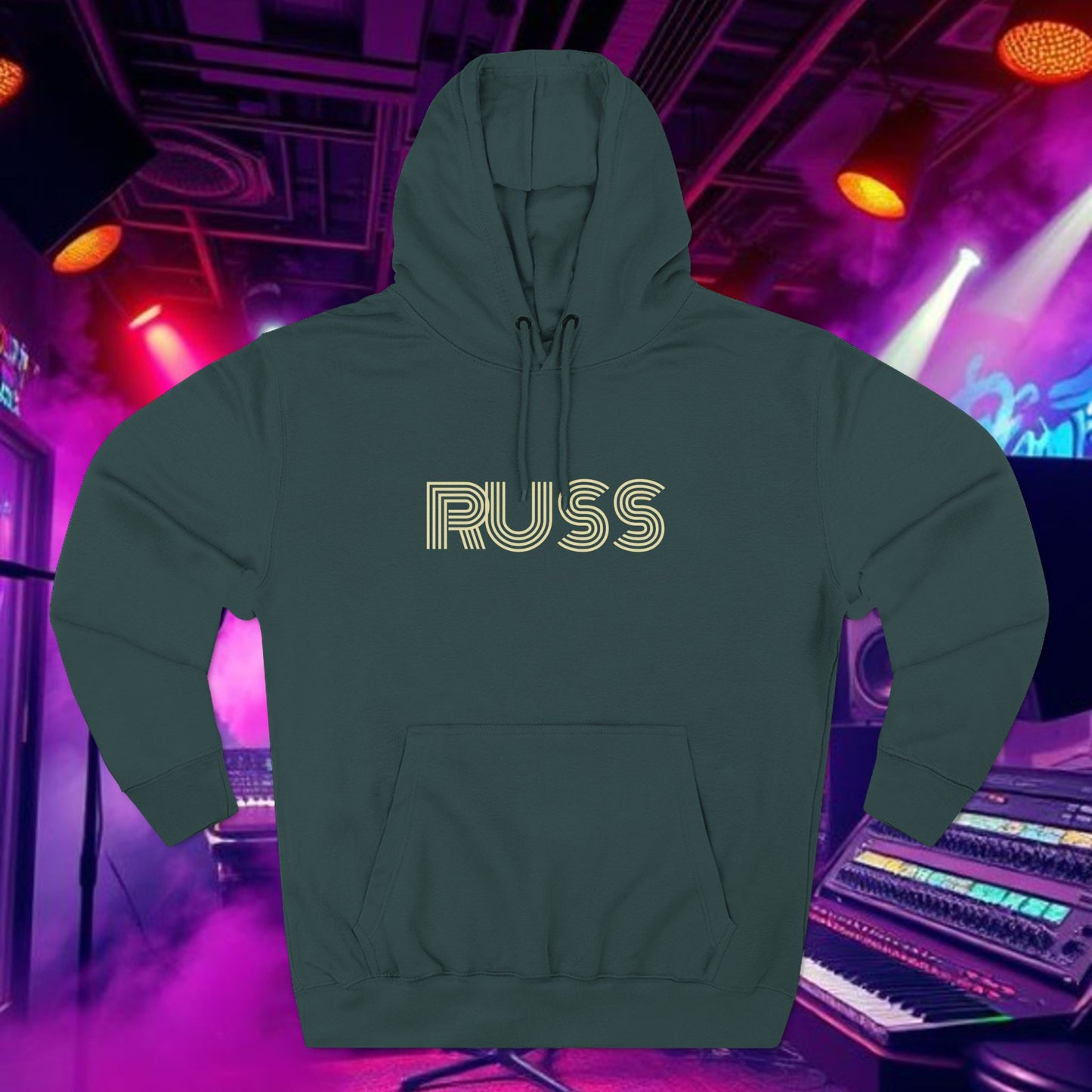 Russ Fleece Hoodie with RUSS Design, Perfect for Relaxation, Gifts, and Casual Outings, Urban Fashion, Rapper Hoodie