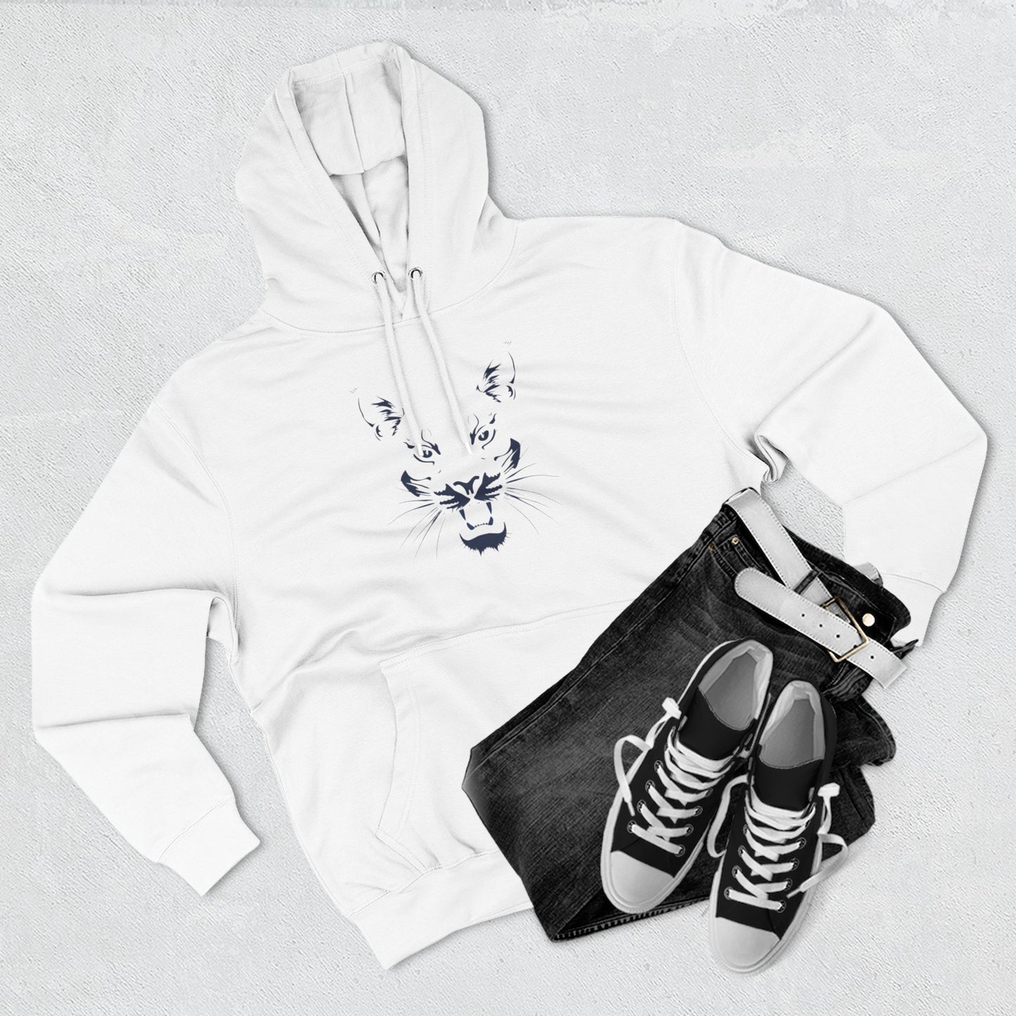 White Out Hoodie - Cozy Fleece, Stylish Layer, State College Gift, Casual Wear, Trendy Outfit, Winter Essential